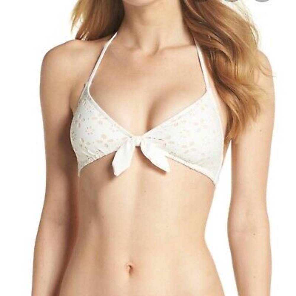 J. Crew Laser-cut eyelet Bikini Top & Bottoms